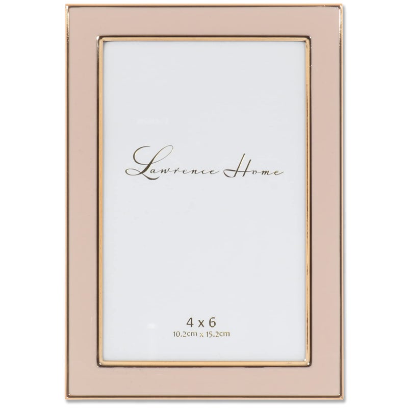 Lawrence Frames Polished Enamel Picture Frame  4x6  Pink - Image 1