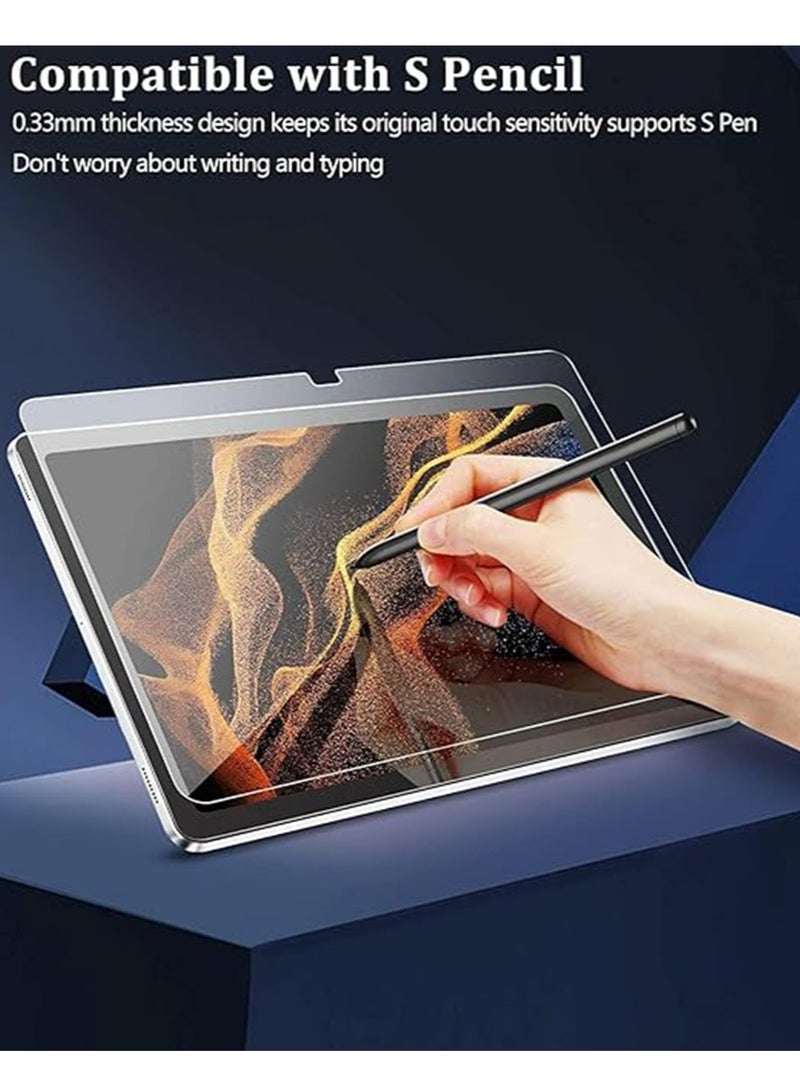 Screen Protector for Samsung Galaxy Tab S9 Ultra 14.6-Inch with Easy Installation Frame, Tempered Glass Film, HD Clear, Anti Scratch, Bubble Free Cover 2-Pack - Image 2