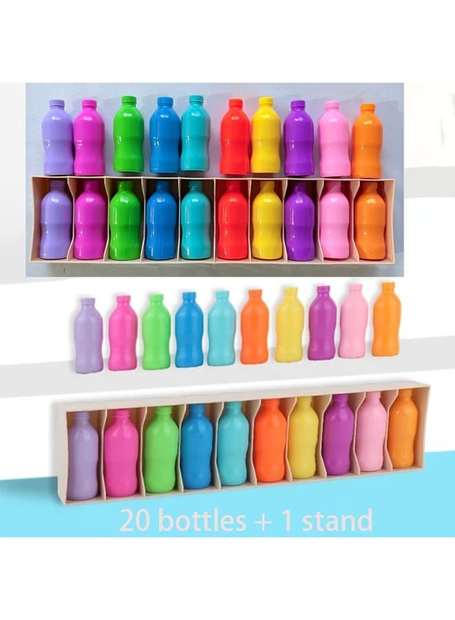 Guess The Bottle Color Challenge Game 21PCS Plastic Party Board For Family Night - Image 1