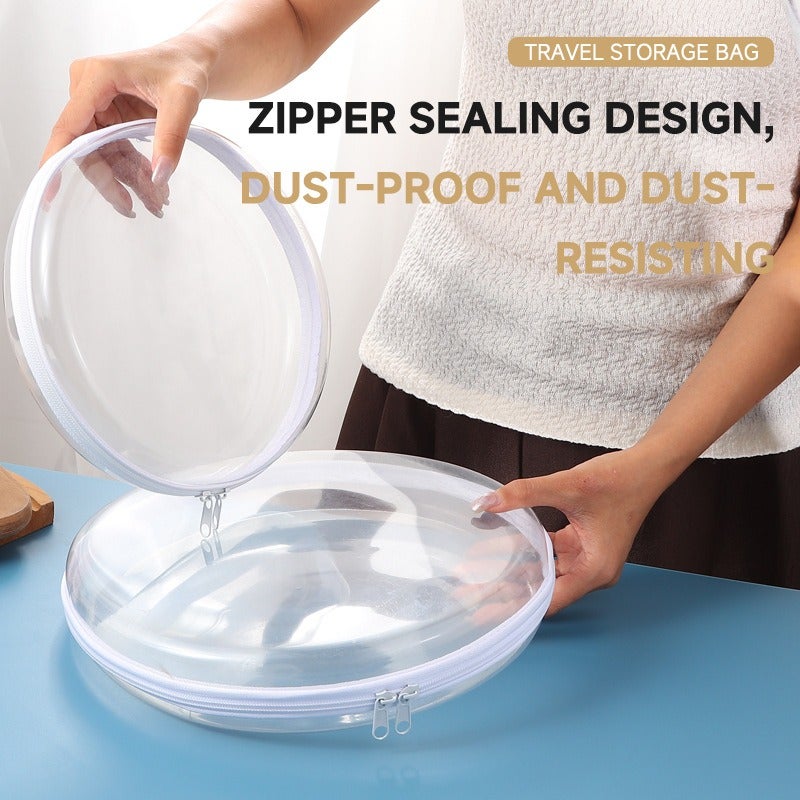 Multi-Functional Transparent Round Storage Bag Set - Waterproof, Durable & Portable Travel Organizer - Image 3