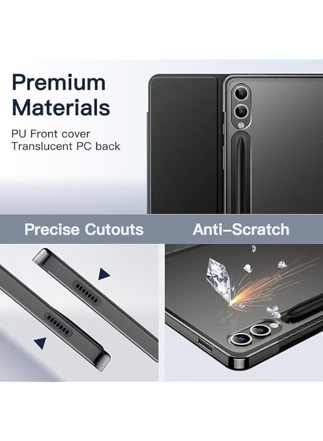 بروماس متوافق مع حافظة سامسونج جالاكسي تاب S9 بلس مقاس 12.4 بوصة 2023، مقاوم للسقوط والصدمات من مادة البولي كربونات + مادة واقية من البولي يوريثان، غطاء بمسند ثلاثي الطي رفيع للغاية، - Image 3