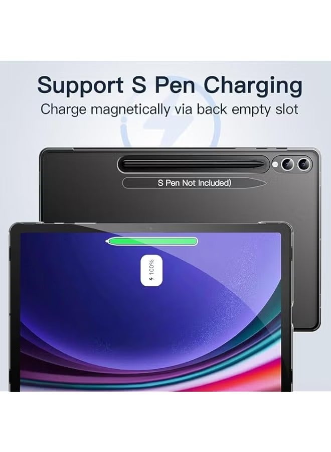 بروماس متوافق مع حافظة سامسونج جالاكسي تاب S9 بلس مقاس 12.4 بوصة 2023، مقاوم للسقوط والصدمات من مادة البولي كربونات + مادة واقية من البولي يوريثان، غطاء بمسند ثلاثي الطي رفيع للغاية، - Image 4