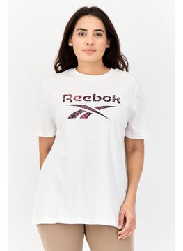 Reebok Women Sportswear Fit Short Sleeves Outdoor T-Shirt, White  - Image 1