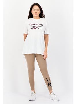 Reebok Women Sportswear Fit Short Sleeves Outdoor T-Shirt, White  - Image 4