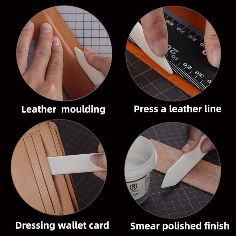 WUTA 100% Genuine Bone Folders Creaser Crafts Scoring Folding Creasing Origami Paper Creaser Crafting Tool for DIY Handmade Burnishing Bookbinding (1 Pack Arc Shape) - Image 3