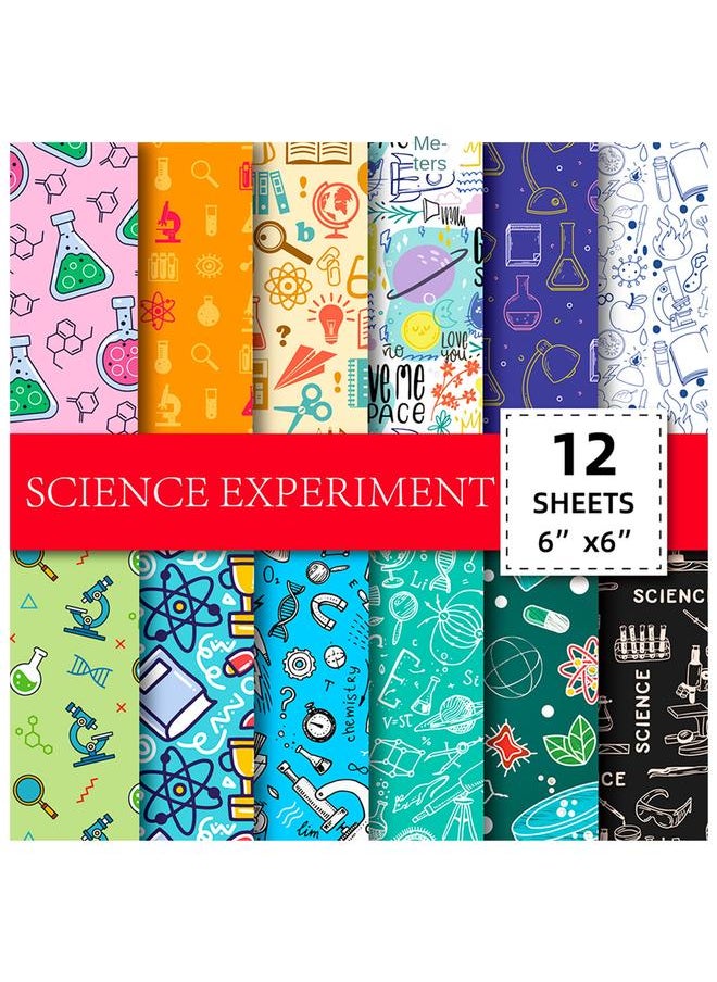 Bluejw Sell 12 Sheets/pack Of Science Experiment Material Paper Hand Account Decoration Stickers DIY Creative Pattern Elements  - Image 1