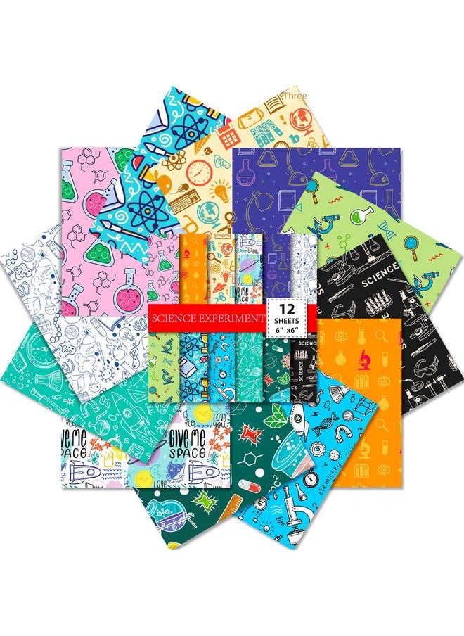Bluejw Sell 12 Sheets/pack Of Science Experiment Material Paper Hand Account Decoration Stickers DIY Creative Pattern Elements  - Image 2