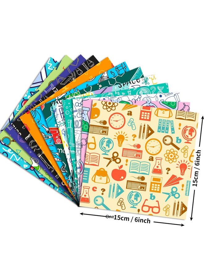 Bluejw Sell 12 Sheets/pack Of Science Experiment Material Paper Hand Account Decoration Stickers DIY Creative Pattern Elements  - Image 3