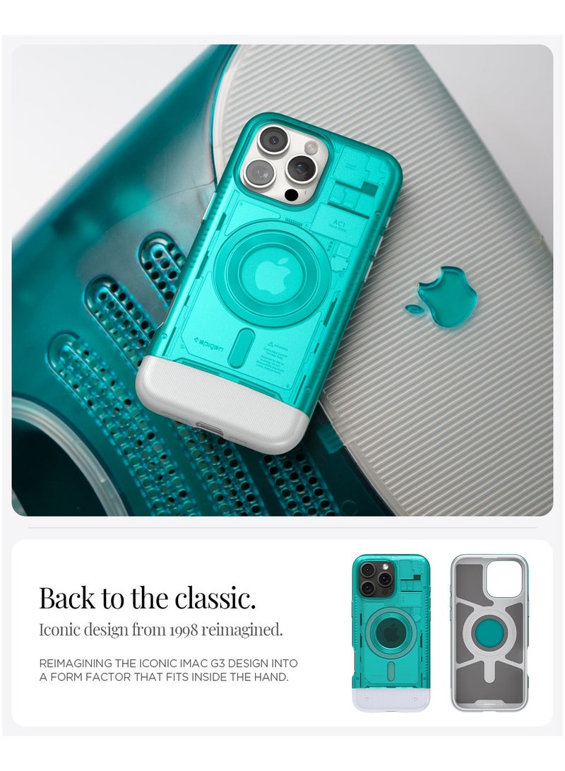 Spigen Classic C1 MagFit for iPhone 16 PRO Case Cover with MagSafe & Extreme Protection Tech - Bondi Blue - Image 4