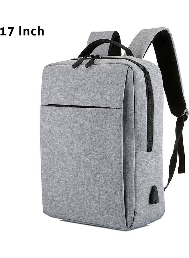 Laptop Backpack With USB Charging Port Grey - Image 1