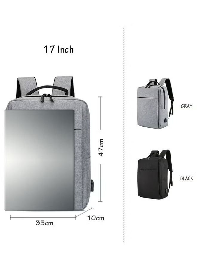 Laptop Backpack With USB Charging Port Grey - Image 5