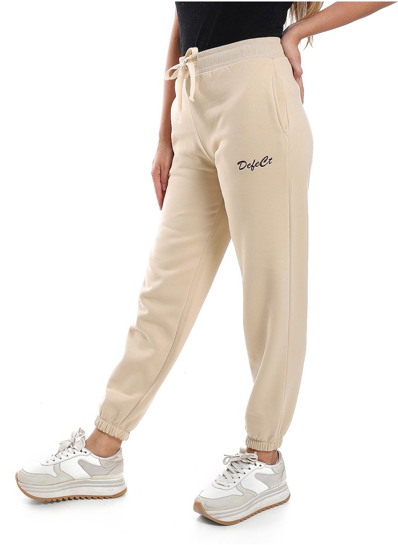 Defect - Women's Embroidered Sweatpants With Elastic Waist - Image 1