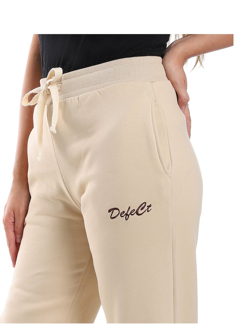 Defect - Women's Embroidered Sweatpants With Elastic Waist - Image 1