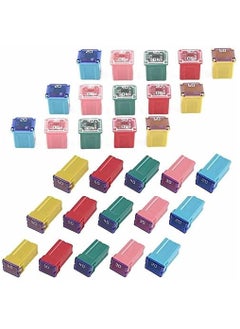 KASTWAVE 30 pc Automotive Combination Low and Tall/STD Profile Box Shaped Assortment Fuse Kit for Ford, Chevy/GM, Nissan, and Toyota Pickup Trucks, Cars, and SUVs  - Image 1