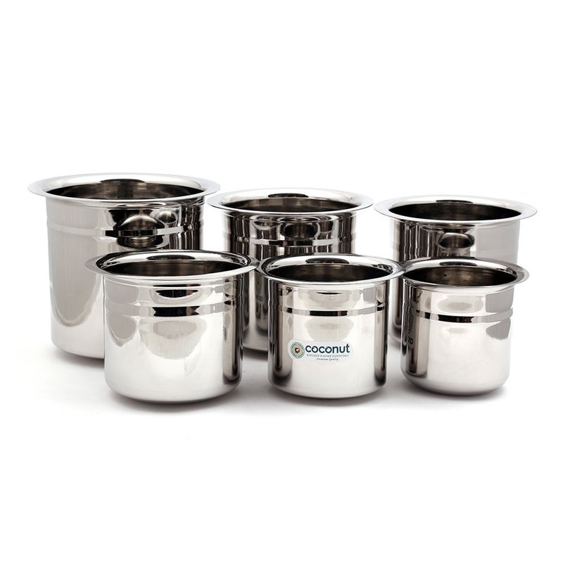 Coconut Stainless Steel Mini Kolga/Deep Tope - 200ml, 300ml, 500ml, 750ml, 1000ml, 1500ml - Milk Container/Oil cotainer/Grocery Container/Fridge Container - Image 5