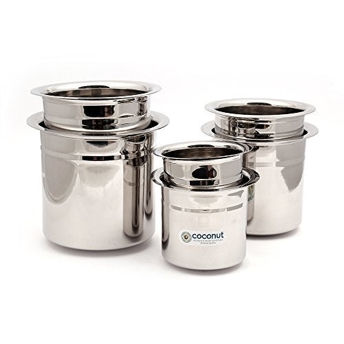 Coconut Stainless Steel Mini Kolga/Deep Tope - 200ml, 300ml, 500ml, 750ml, 1000ml, 1500ml - Milk Container/Oil cotainer/Grocery Container/Fridge Container - Image 2