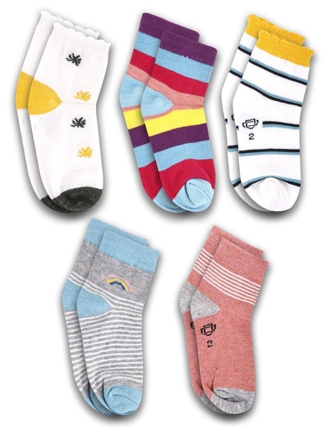 Dollar Kids Socks For Boys & Girls In Blended Cotton (Pack of 5) - Image 1