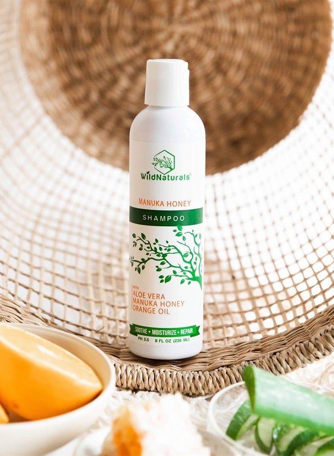 Wild Naturals Sulfate Free Shampoo and Conditioner Set with Manuka Honey - Moisturizing Shampoo and Conditioner for Itchy Dry Scalp - All Natural Dandruff Shampoo and Conditioner - Curly Hair and Color Safe Shampoo - Image 5