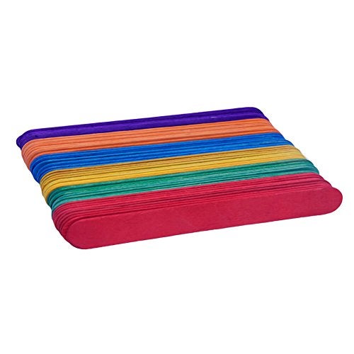 PAXCOO 100 Pcs 6” Colored Jumbo Wood Craft Sticks - Image 5