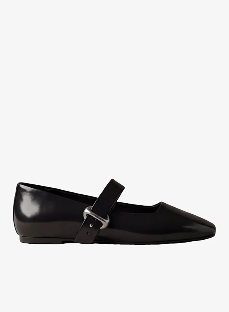 Leather Mary Jane Ballerinas