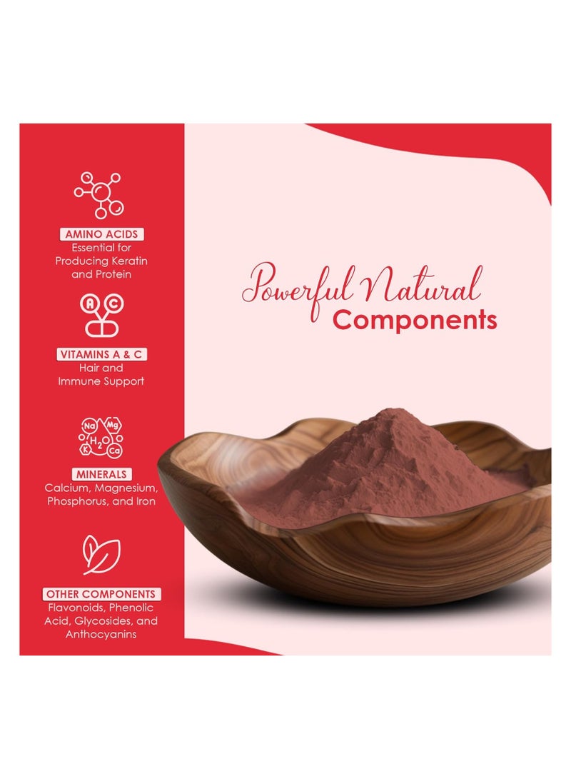 mi nature Organic Hibiscus Powder Resealable Zip Lock Pouch for Hair Skin and Women's Health 114g - Image 3