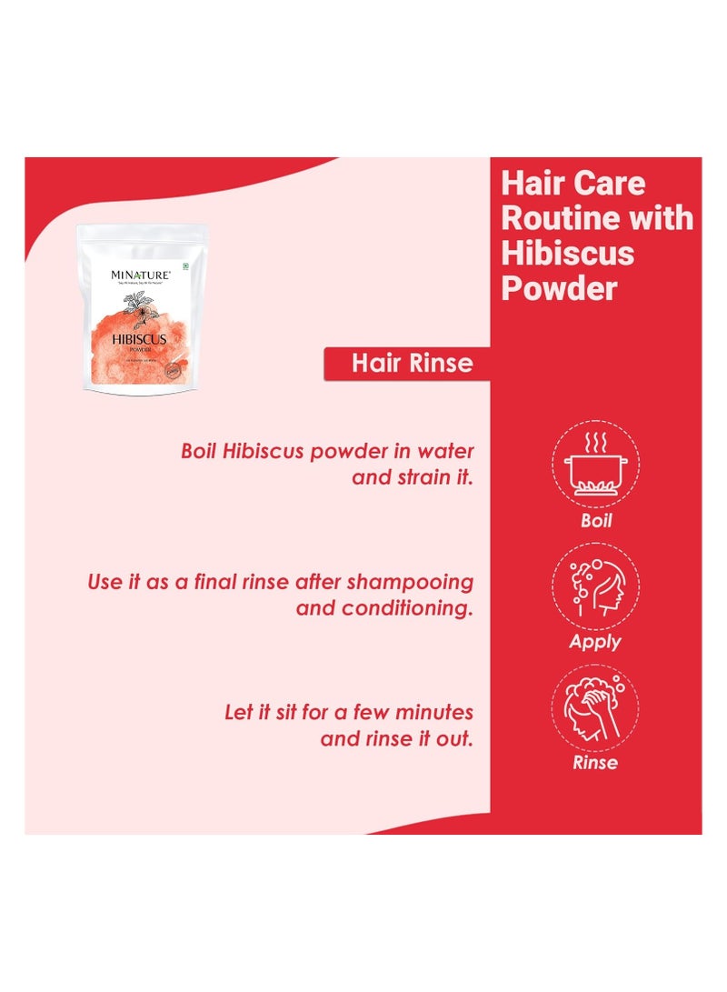 mi nature Organic Hibiscus Powder Resealable Zip Lock Pouch for Hair Skin and Women's Health 114g - Image 5