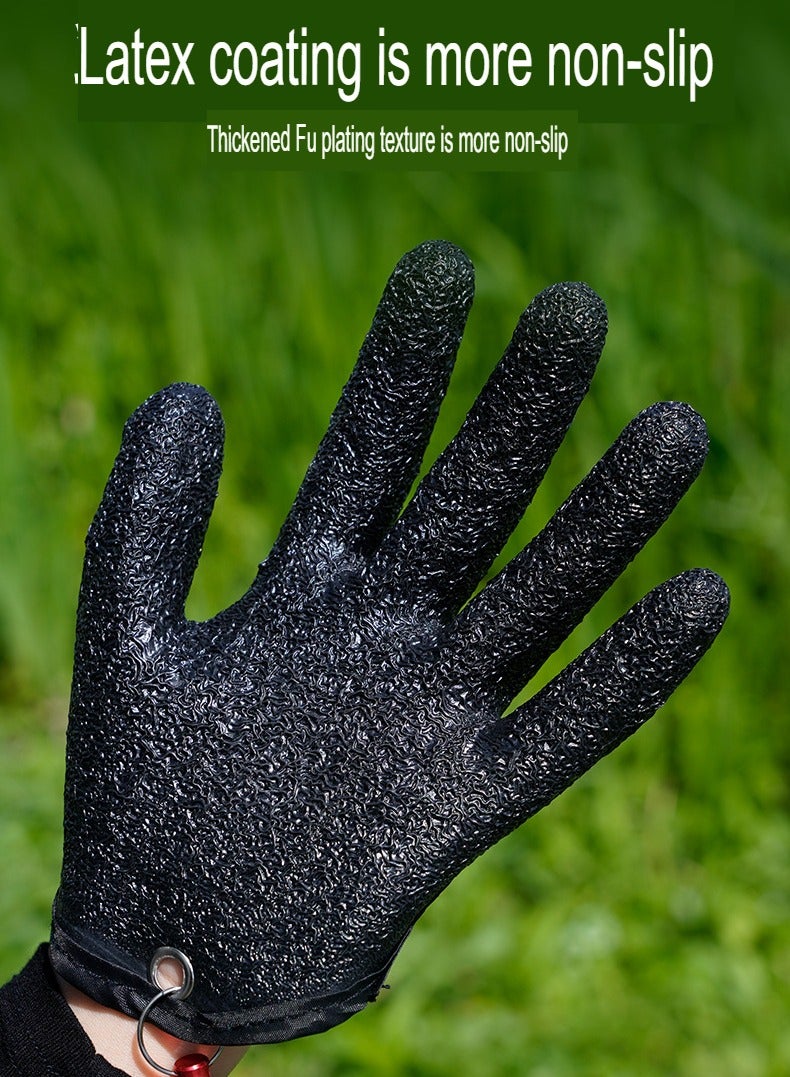 AROAQ Fishing Catching Gloves, Professional Anti-slip Catch Fish Gloves, Waterproof Magnetic Braided Fishing Gloves, Puncture Proof Fishing Glove For Handling, Cleaning, Hunting, Left Hand [single] - Image 4