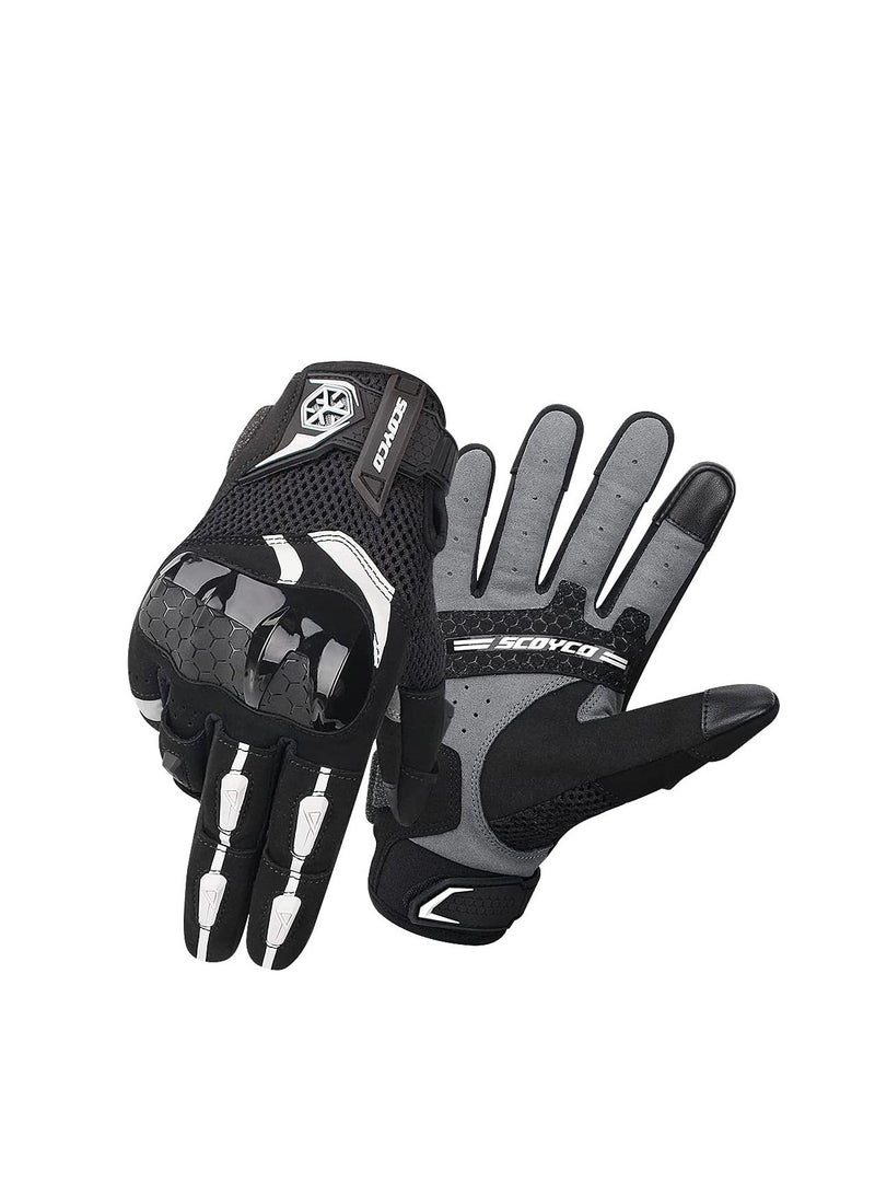 SCOYCO Full Finger Protective Breathable Summer Outdoor Cycling Gloves MC117W-BK - Image 1