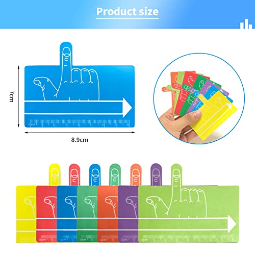 Khakho Finger Focus Spacer,8Pcs Kids Finger Spacers,Colorful Guided Reading Strips, Dyslexia Tools for Kids, Handwriting Tool Writing Spacers for Kids,Home School Classroom Supplies - Image 2