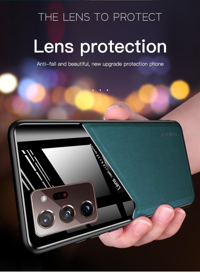 Case Leather Texture Car Magnetic Phone Cover For Samsung Galaxy Note 20 Ultra _Black  - Image 2