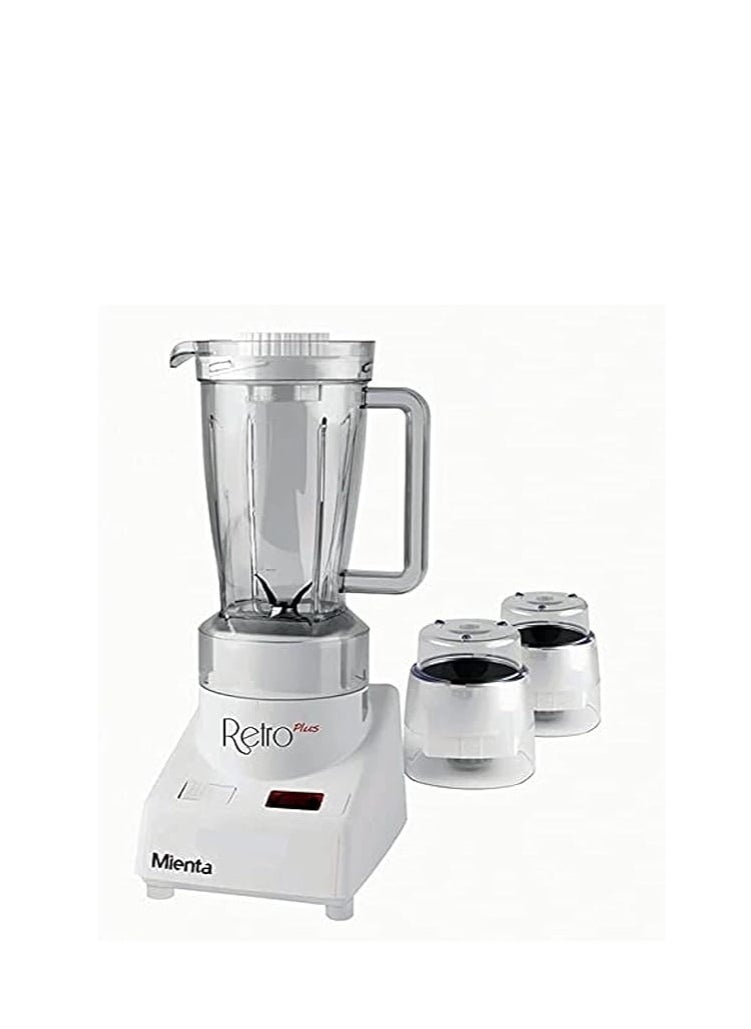 Mienta MySouqEg-MySouq.co.-Marketplace Mienta BL-721 Blender & mixer with Grater And Grinder +Free Gifts Set of 3 Plastic Containers - 500 Watt - Made In Egypt 