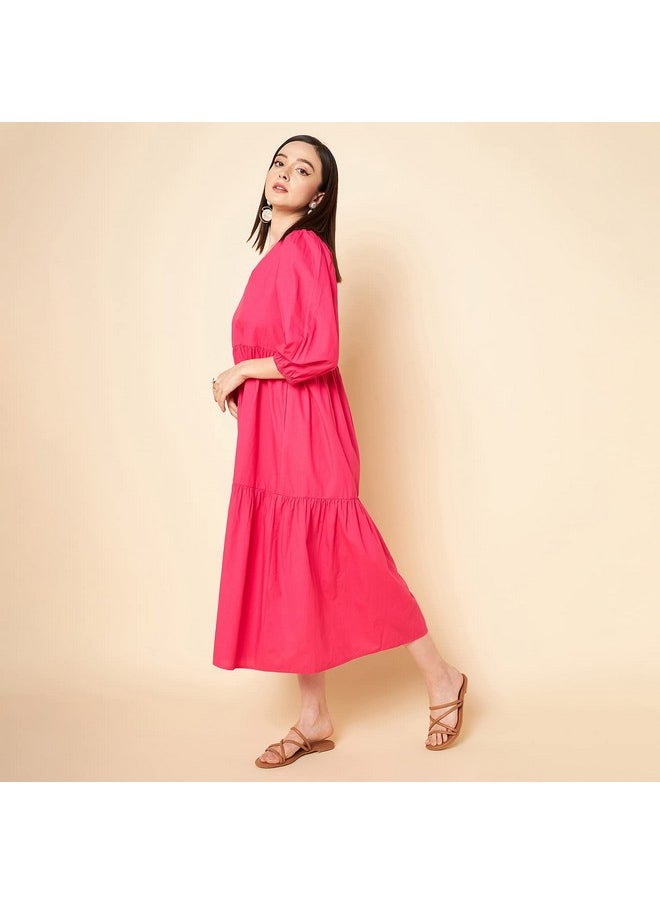 High Star Women's Cotton Full-Length Maxi Dresses (Hswdrs23005_Mg_Magenta_S), Pink - pzsku/ZBBC0E7C3FD28C2F7A335Z/45/_/1737720924/38ce6a22-d1bd-4fa4-819c-7c2b0b748d18