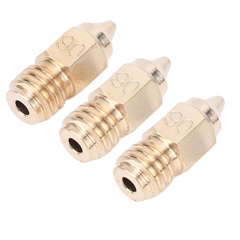 Yunseity High Thermal Conductivity Brass Nozzles for Ender 5 Maximum - 0.6 Mm Hotend Nozzle Kit for Continuous - Suitable for TPE and TPU Filament 3D Printer Accessories - Image 2