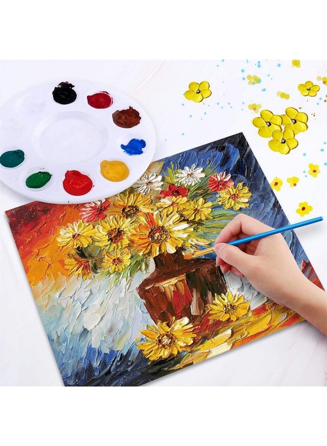 ESRICH Acrylic Paint Set With Wooden Easel 3 Canvas Panels 30 Brushes Paint Plates And 12Ml Acrylics In 12 Colors For Artists - Image 5