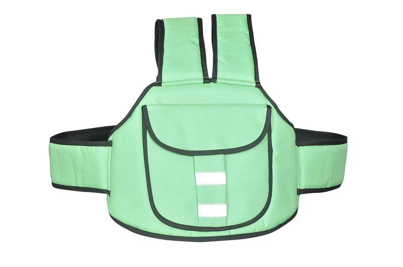 Crawl'in Kids Adjustable Safety Harness Belt Child Vehicle Motorcycle Ride Strap For Two Wheeler Travel Horse Back Riding With Padded Strap For Children Babies|2-6 Year (Green) - Image 5