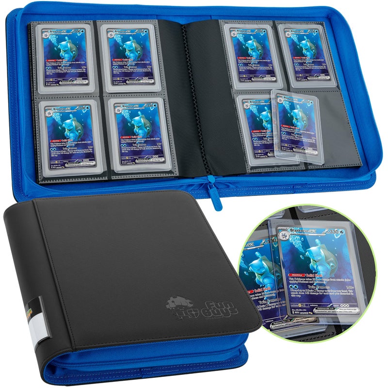 FunGuys Toploader Binder Trading Card Binder Storage 128 4 جيب علوي محمل بوكيمون بيندر مجموعة بطاقات Yugioh MTG TCG مجلدات بطاقات التداول - Image 1