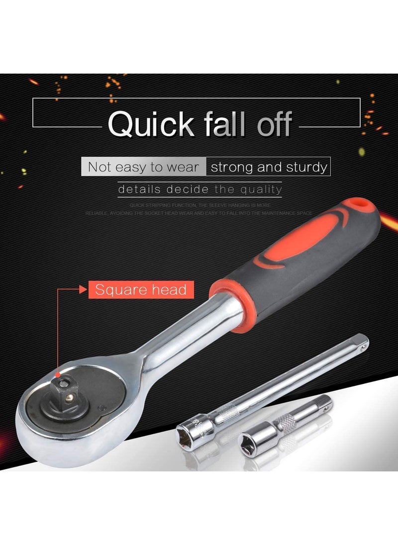 AJIGNA MART AJIGNA MART 46 In 1 Pcs MultiPurpose Combination Tool Set Hand Tool Kit With Wrench Set Socket Set Precision Socket Set For All Bike Car  - Image 5
