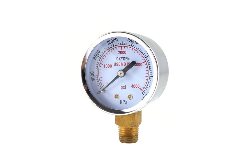 Sa - Low and High Pressure Gauges for Oxygen Regulator - 2 inches - 1/4'' NPT Thread - (Pair) - Image 2
