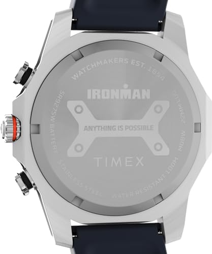 Timex Men's Ironman Triathlon Adrenaline 48mm Watch - Blue Strap Blue Dial Silver-Tone Case - Image 4