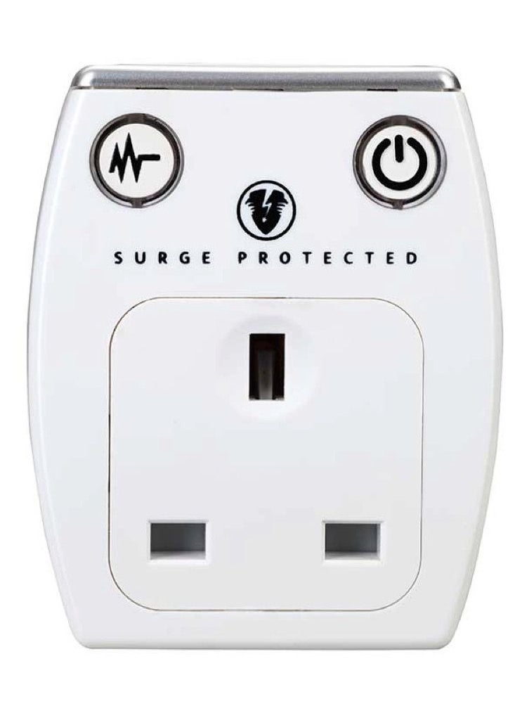 MASTERPLUG Masterplug USB Wall Socket Surge Protection Adapter 1 Socket With 2 USB Charging Ports  - Image 1