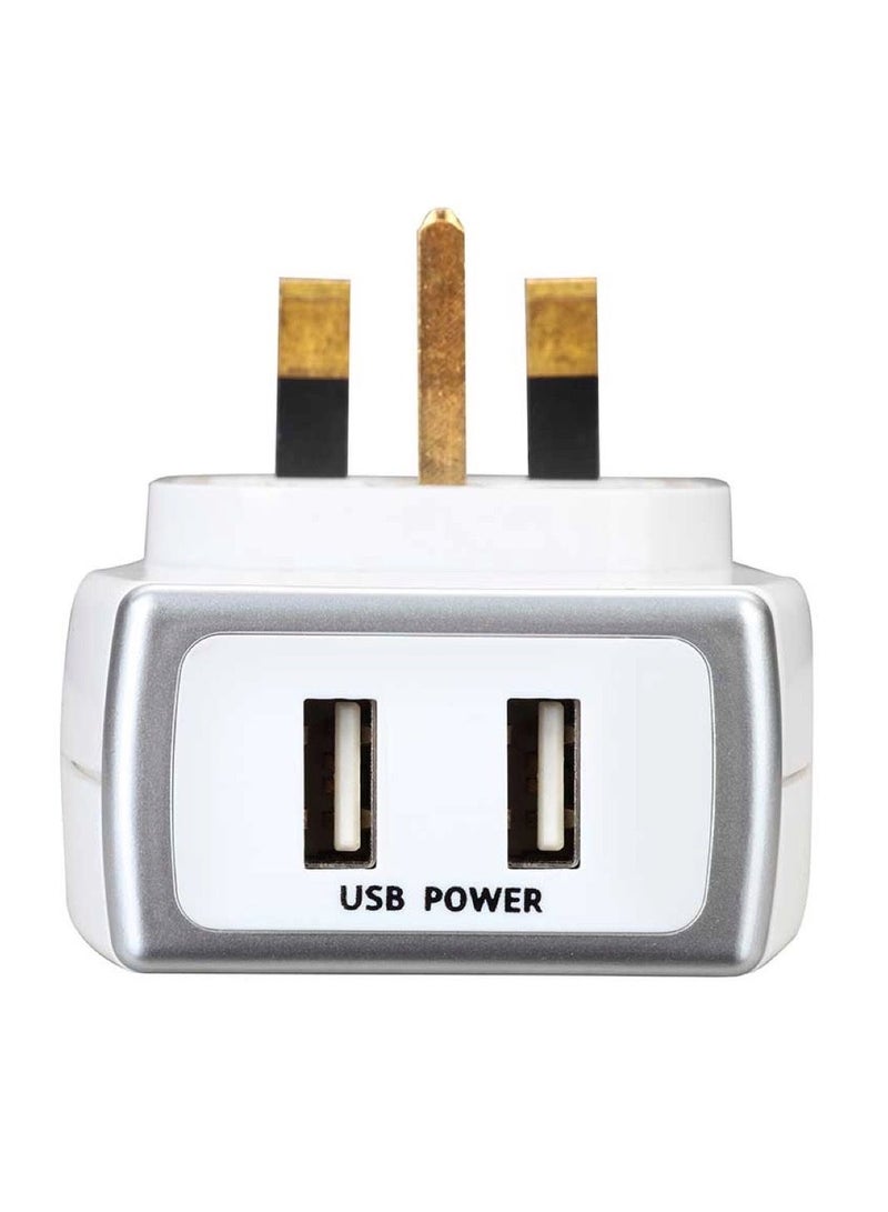 ماستربلاج محول كهرباء ماستر بلج لامع مع منفذين USB بقدرة 3.1 أمبير مع حماية من التيار الزائد وتصميم بدون فقدان المقبس - Image 4