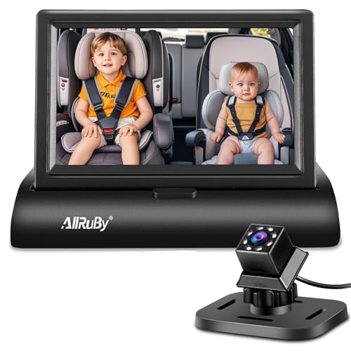 ALLRUBY Baby Car Camera Monitor,Baby car Mirror,Digital Display, View Infant in Rear Facing Seat with Wide Clear View,Aimed at Baby-Easily to Observe The Baby's Every Move - Image 1