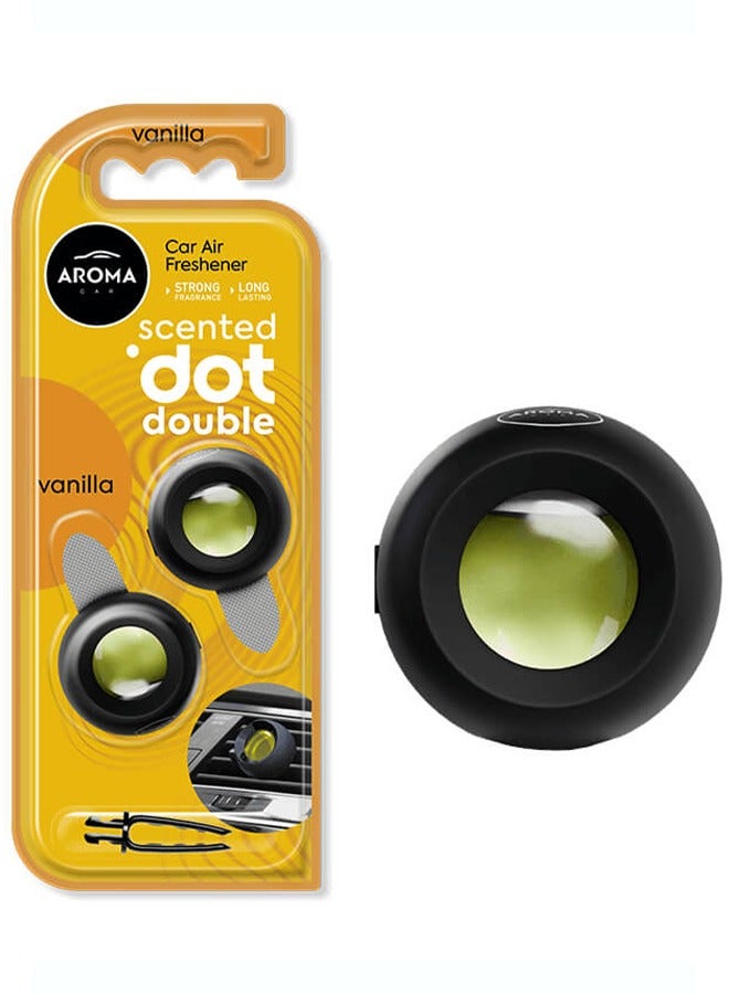 AROMA CAR Aroma Scented dot Double 2 X 2.7ml Vanilla