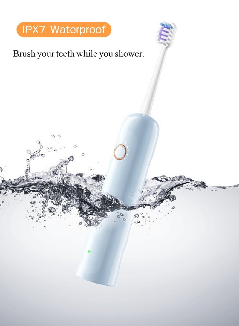 Reva X1 Multi-functional Sweeping And Vibrating Electric Toothbrush With 4 Brush Heads for Adults One Charge For 60 Days 5 Speed Modes IPX7 Waterproof(White) - Image 5