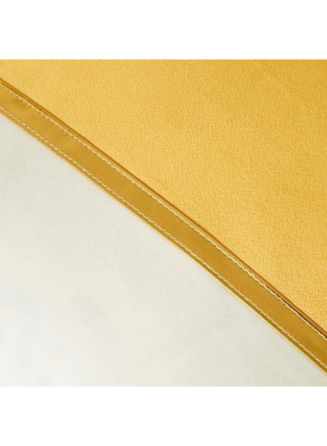 AEROHAVEN™ Set of 2 Premium Velvet with Gold Stripe Decorative Throw Pillow/Cushion Covers with Invisible Zipper - (20 x 20 Inch, Yellow) - Image 5