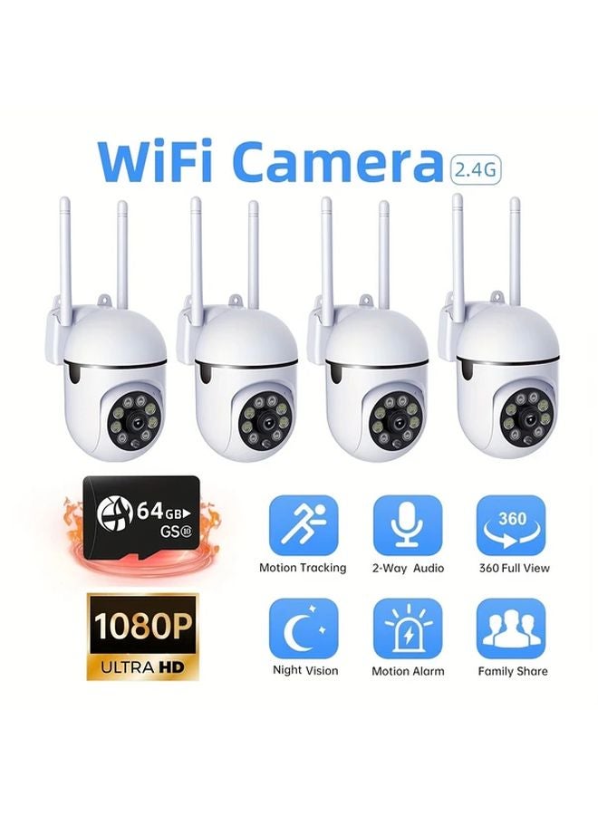 Smart Camera Wireless 1080P Full HD Color Night Vision Two Way Audio Indoor Outdoor - Image 4