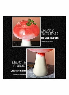Generic Creative Cocktail Glass Mushroom Design 250ml Cocktail Glass Set of 2, Novelty Drink Cup for KTV Bar Night Party (Mushroom)  - Image 3