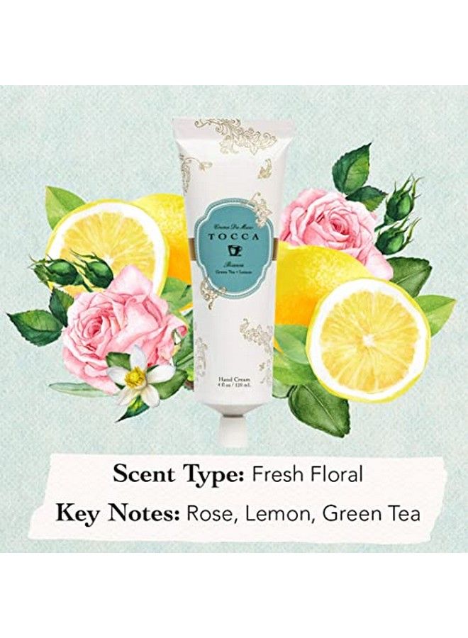 Tocca Hand Creams Bianca: Rose Lemon Green Tea Moisturizing Quick Absorbing Hand Cream4 Oz ; 120 Ml - Image 5
