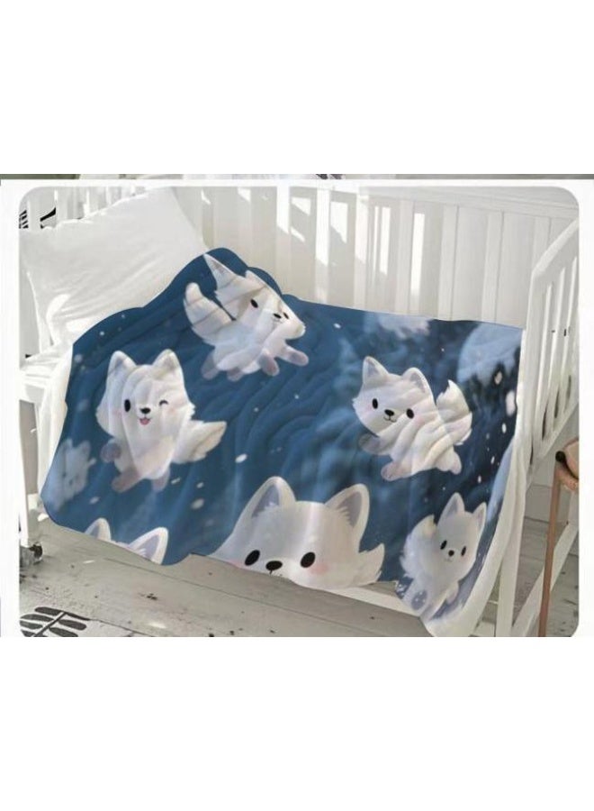 عام بطانية رقيقة من الفانيلا الكرتونية للأطفال والرضع (دافئة ومريحة، ومناسبة للنوم والألعاب) 70 سم * 100 سم - Image 2