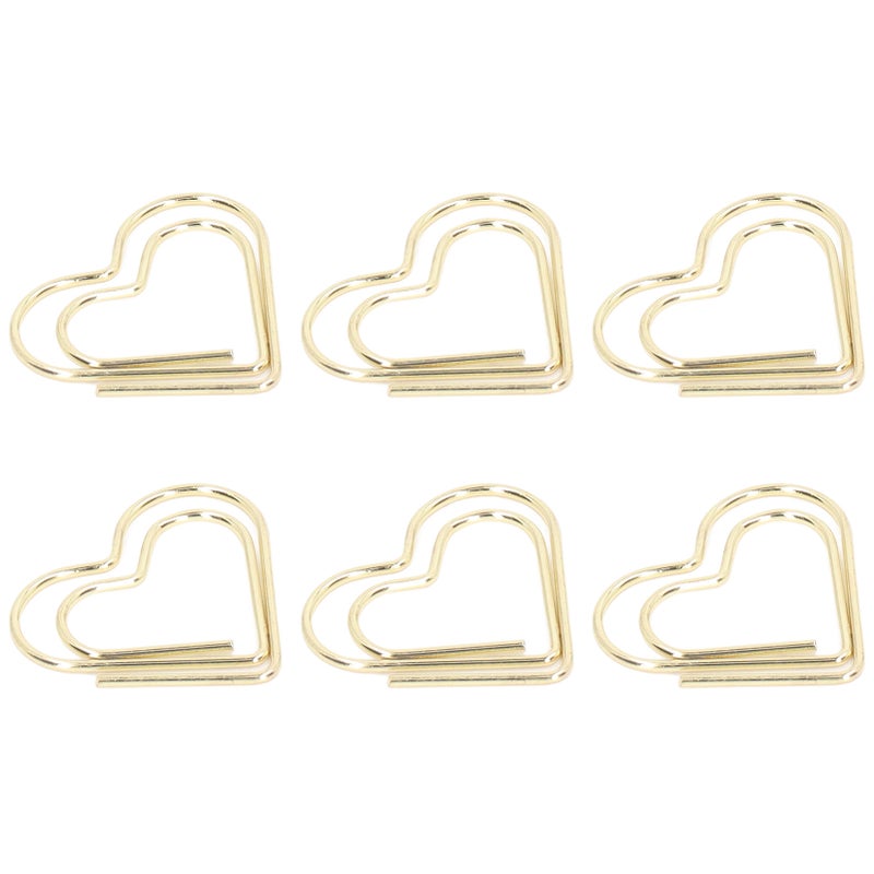 Heart Paper Clips Mini Metal Electroplated Portable - Rust Resistant Durable Paper Clips for Home Office School Craft Organization - Image 5